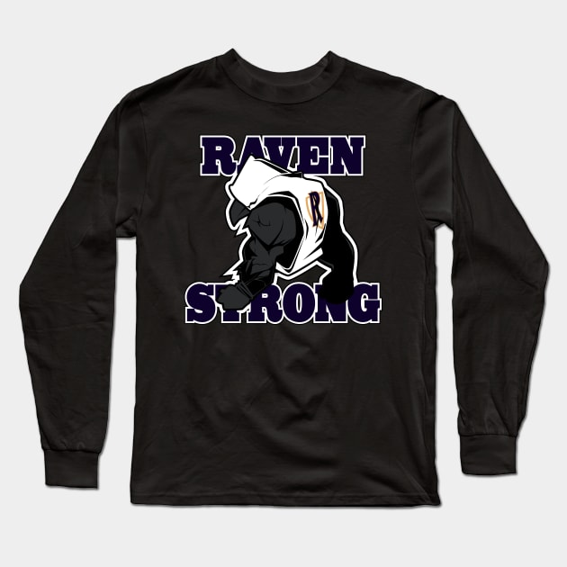 Raven Strong 1 Long Sleeve T-Shirt by Spikeani